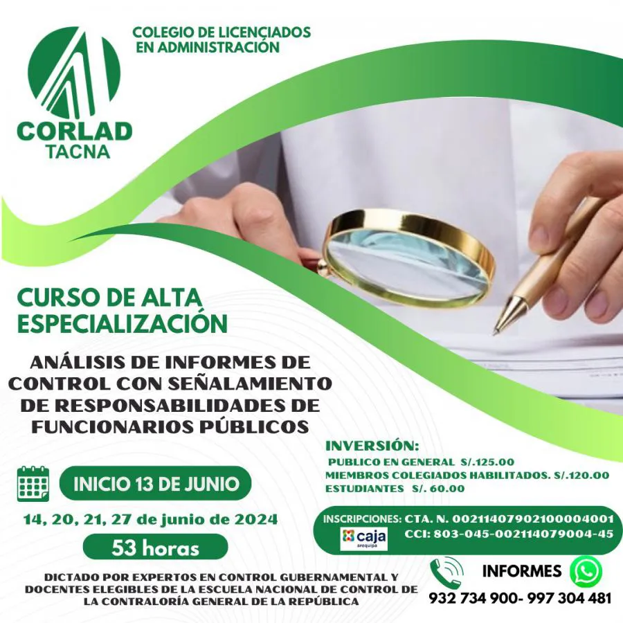 ANÁLISIS DE INFORMES DE CONTROL